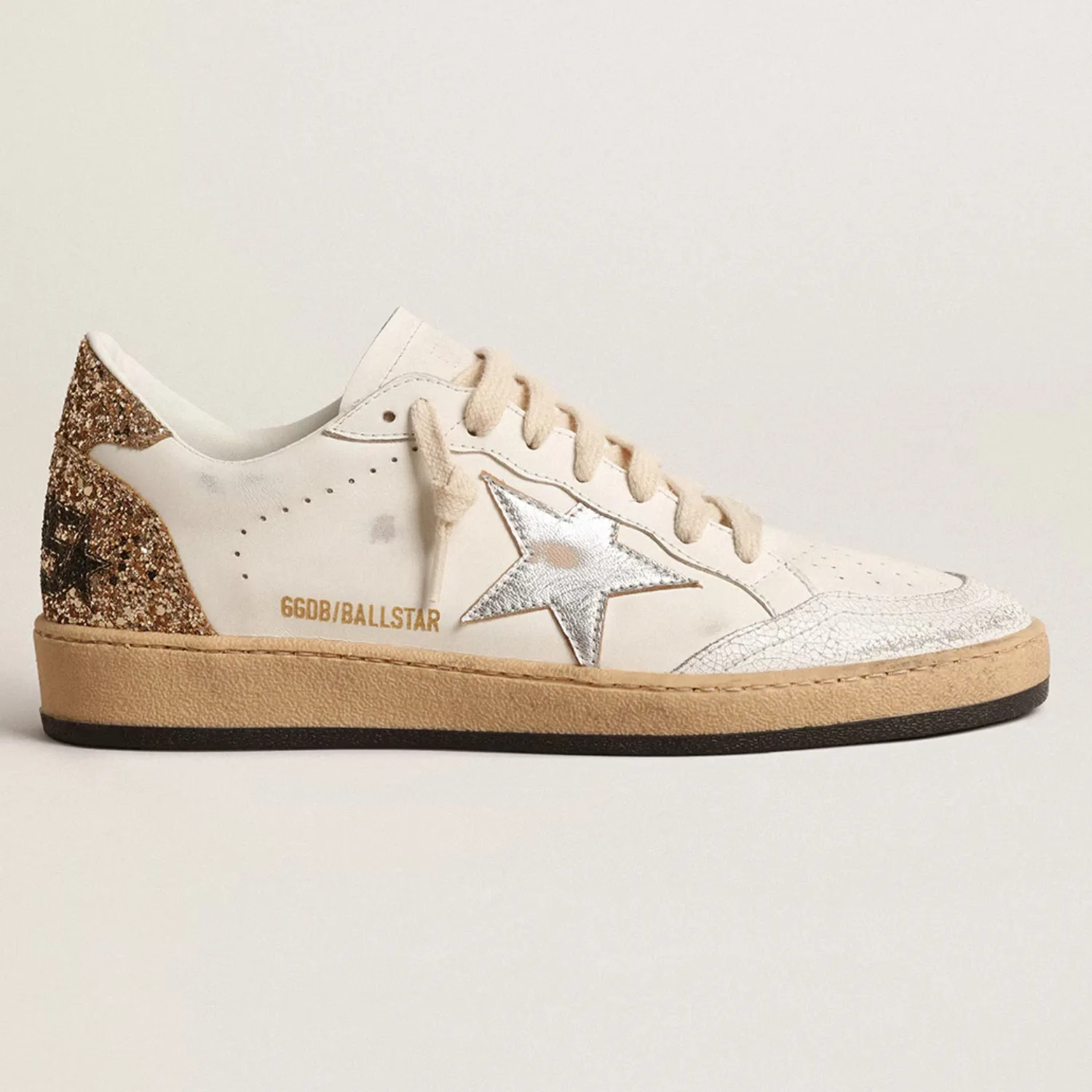 Ball Star with metallic leather star and glitter heel tab